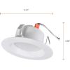 imageSYLVANIA 4 LED Recessed Lighting Downlight with Integrated Trim 8W50W Dimmable 550 Lumens White 3000K Wet Rated  UL  Energy Star  4 Pack 62027Cool White 4000K