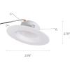imageSYLVANIA 4 LED Recessed Lighting Downlight with Integrated Trim 8W50W Dimmable 550 Lumens White 3000K Wet Rated  UL  Energy Star  4 Pack 62027White 3000K