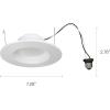 imageSYLVANIA 56 LED Recessed Lighting Downlight with Trim 10W65W Dimmable 700 Lumens Soft White 2700K Wet Rated  UL  Energy Star  Pack of 2 6202856 Inch  2 Pack  Smooth Trim