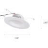 imageSYLVANIA 56 LED Recessed Lighting Downlight with Trim 85W65W Dimmable 725 Lumens White 3000K Wet Rated  UL  Energy Star  4 Pack 62024