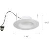 imageSYLVANIA 5quot6 Recessed LED Downlight Kit 65W Equivalent Efficient 10W 700 Lumens 3000K Medium Base and White Trim  1 Pack 74291