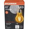 imageSYLVANIA A19 LED Vintage Light Bulb 40W Equivalent Efficient 45W 13 Year 380 Lumens Dimmable Amber Glow  1 Pack 753471 Count Pack of 1