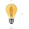 imageSYLVANIA A19 LED Vintage Light Bulb 40W Equivalent Efficient 45W 13 Year 380 Lumens Dimmable Amber Glow  1 Pack 753471 Count Pack of 2