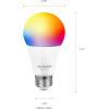 imageSYLVANIA Bluetooth Mesh LED Smart Light Bulb One Touch Set Up A19 60W Equivalent E26 RGBW Full Color ampamp Adjustable White Works with Alexa Only  2 Count Pack of 1 75760Full Color