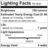 imageSYLVANIA ECO LED Light Bulb A19 60W Equivalent Efficient 9W 7 Year 750 Lumens 2700K NonDimmable Frosted Soft White  8 Count Pack of 1 40821Daylight