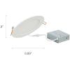 imageSYLVANIA LED 4quot Slim Microdisk Junction Box Recessed Downlight Kit 13W Dimmable 5 CCT Color Select 2700K  3000K  3500K  4000K  5000K 90 CRI  1 Pack 614045CCT in One 2700K3000K3500K4000K5000K