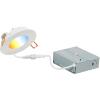 imageSYLVANIA LED 4quot Slim Microdisk Junction Box Recessed Downlight Kit 13W Dimmable 5 CCT Color Select 2700K  3000K  3500K  4000K  5000K 90 CRI  1 Pack 614045CCT in One 2700K3000K3500K4000K5000K