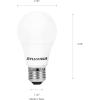 imageSYLVANIA LED A19 Light Bulb 75W Equivalent Efficient 12W Frosted Finish 1100 Lumens Bright White  4 Pack 78099Bright White
