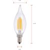 imageSYLVANIA LED B10 Chandelier Light Bulb 60W Equivalent Efficient 5W Dimmable Candelabra Base Clear 5000K Daylight  12 Pack 40207Daylight