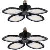 imageSYLVANIA LED Garage Retrofit Light 80W Ceiling Light Fixture for Garages  Workshops  Basements  Utility 9600 Lumens 6500K IP44 Rated  2 Pack 413612 Pack