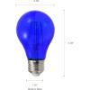 imageSYLVANIA LED Green Glass Filament A19 Light Bulb Efficient 45W 40W Equivalent Dimmable E26 Medium Base  1 Pack 40303Blue