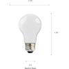 imageSYLVANIA LED TruWave Natural Series A19 Light Bulb 60W Equivalent Efficient 8W 800 Lumens Medium Base Dimmable Frosted 2700K Soft White  Pack of 6 40813Daylight
