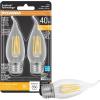 imageSYLVANIA LED TruWave Natural Series Candelabra Light Bulb 60W Soft White Medium Base Dimmable Clear Candle Tip  2 PackSoft White