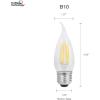 imageSYLVANIA LED TruWave Natural Series Candelabra Light Bulb 60W Soft White Medium Base Dimmable Clear Candle Tip  2 PackSoft White