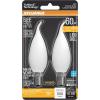 imageSYLVANIA LED TruWave Natural Series Dcor B10 Light Bulb 60W Equivalent Efficient 55W 500 Lumens Candelabra Base Dimmable Frosted 2700K Soft White  2 pack 40781Soft White
