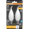 imageSYLVANIA LED TruWave Natural Series Dcor B10 Light Bulb 60W Equivalent Efficient 55W 500 Lumens Candelabra Base Dimmable Frosted 2700K Soft White  2 pack 40781Soft White