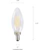 imageSYLVANIA LED TruWave Natural Series Dcor B10 Light Bulb 60W Equivalent Efficient 55W Candelabra Base Dimmable Clear 2700K Soft White  2 Pack 407962 Count Pack of 1