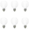 imageSYLVANIA LED TruWave Natural Series Globe G25 Light Bulb 40W Equivalent Efficient 45W 350 Lumens Dimmable Frosted 2700K Soft White  6 Pack 40887Soft White