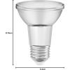 imageSYLVANIA LED TruWave Natural Series PAR20 Light Bulb 50W Equivalent Efficient 6W Medium Base Dimmable 3000K White  1 Pack 409201 Count Pack of 1