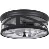 imageSYLVANIA Vintage Essex Cage Light Fixture SemiFlush Mount with 1 60W LED Dimmable Bulb Included Dimmable 75515 Antique BlackAntique Black