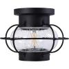 imageSYLVANIA Vintage Essex Cage Light Fixture SemiFlush Mount with 1 60W LED Dimmable Bulb Included Dimmable 75515 Antique BlackBlack