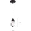 imageSYLVANIA Vintage Hudson Antique Pendant Light Fixture with 1 85W A19 LED Bulb Included 800 Lumens Antique Black Dimmable 60053Antique Black
