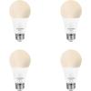 imageSYLVANIA Wifi LED Smart Light Bulb 60W Equivalent Full Color and Tunable White A19 Dimmable Compatible with Alexa and Google Home Only  4 Pack 75674Soft White
