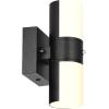 imageSYLVANIIA Wall Mount Sconce LED Light 115W 5 CCT Select 2700K3000K3500K4000K5000K with Builtin Sensor Wet Rated Black  1 Pack 64007