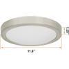 imageSylvania 12quot Flush Mount LED Fixture 24W 5 Color Select 2700K  5000K 90 CRI 1600 LMS Hardwired White  1 Pack 66462Brushed Nickel
