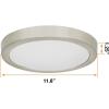 imageSylvania 12quot Flush Mount LED Fixture 24W 5 Color Select 2700K  5000K 90 CRI 1600 LMS Hardwired White  1 Pack 66462Brushed Nickel