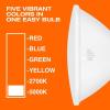 imageSylvania 5 Color LED Light Bulb RedBlueGreenYellowWhite RGBW 9W PAR38 E26 Medium Base 2700K5000K  1 Pack 42638