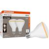 imageSylvania 9W LED Night Light BR30 Dimmable Two Function 2000K  2700K Soft White Frosted Finish  42502 2 Pack