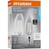 imageSylvania A15 Clear Globe LED White Filament Bulb 75W Dimmable 750 LMS Medium Base 2700K Soft White  2 Pack 42247Daylight 5000k