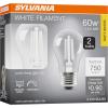 imageSylvania A15 Clear Globe LED White Filament Bulb 75W Dimmable 750 LMS Medium Base 2700K Soft White  2 Pack 42247Soft White 2700k