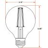 imageSylvania A15 Clear Globe LED White Filament Bulb 75W Dimmable 750 LMS Medium Base 2700K Soft White  2 Pack 42247Soft White 2700k