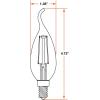 imageSylvania A15 Clear Globe LED White Filament Bulb 75W Dimmable 750 LMS Medium Base 2700K Soft White  2 Pack 42247Soft White 2700k