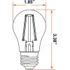 imageSylvania A15 Clear Globe LED White Filament Bulb 75W Dimmable 750 LMS Medium Base 2700K Soft White  2 Pack 42247Soft White 2700k