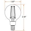 imageSylvania A15 Clear Globe LED White Filament Bulb 75W Dimmable 750 LMS Medium Base 2700K Soft White  2 Pack 42247Soft White 2700k