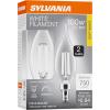 imageSylvania A15 Clear Globe LED White Filament Bulb 75W Dimmable 750 LMS Medium Base 2700K Soft White  2 Pack 42247Soft White 2700k