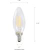imageSylvania ECO LED B10 Light Bulb 60W  35W 7 Year Dimmable Candelabra Base 450 Lumens Clear 5000K Daylight  18 Pack 41266