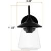 imageSylvania IndoorOutdoor Wall Lights Dusk to Dawn with Photocell Hardwired Wet Rated MetalGlass Black Finish Accessories Included  2 Pack 66972