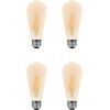 imageSylvania LED Vintage Filament ST19 Light Bulb 40W  45W 380 Lumens Dimmable Amber Glow  4 Pack 40328