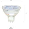 imageSylvania UltraLED MR16 Flood Light Bulb 20W  5W Dimmable 22 Year GU53 BiPin Base 350 Lumens 3000K Glass  1 Pack 78233
