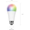 imageSylvania WiFi LED Smart Light Bulb 145W Full Color and Tunable White A21 Dimmable for Alexa Siri Shortcuts and Google Home Only  1 Pack 758061 Count Pack of 1