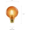 imageSylvania WiFi LED Smart ST19 Light Bulb 5W Efficient with Filament for AlexaGoogle Assistant Energy Star Clear 2700K Soft White  1 Pack 75799Amber