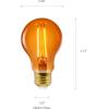imageSylvania WiFi LED Smart ST19 Light Bulb 5W Efficient with Filament for AlexaGoogle Assistant Energy Star Clear 2700K Soft White  1 Pack 75799Amber