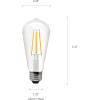 imageSylvania WiFi LED Smart ST19 Light Bulb 5W Efficient with Filament for AlexaGoogle Assistant Energy Star Clear 2700K Soft White  1 Pack 75799Soft White