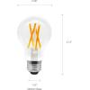 imageSylvania WiFi LED Smart ST19 Light Bulb 5W Efficient with Filament for AlexaGoogle Assistant Energy Star Clear 2700K Soft White  1 Pack 75799Soft White