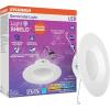 imageSYLVANIA 4 LED Recessed Lighting Downlight with Integrated Trim 8W50W Dimmable 550 Lumens White 3000K Wet Rated  UL  Energy Star  4 Pack 620275CCT in One 2700K3000K3500K4000K5000K  Germicidal