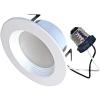 imageSYLVANIA 4 LED Recessed Lighting Downlight with Integrated Trim 8W50W Dimmable 550 Lumens White 3000K Wet Rated  UL  Energy Star  4 Pack 62027White 3000K